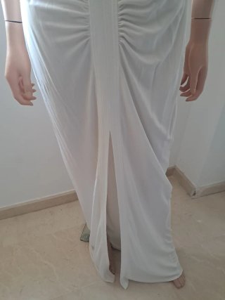 Vestido Mango Victoria Beckham Blanco roto
