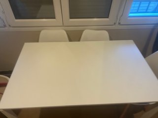 Mesa comedor y centro blanca