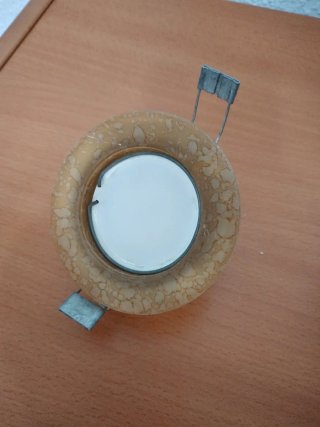 Lote de 3 focos empotrables de cristal con led