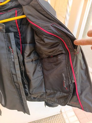 Chaqueta Moto Hombre Seventy Degrees Negra/Gris
