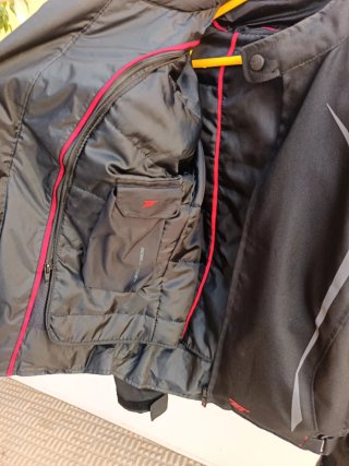 Chaqueta Moto Hombre Seventy Degrees Negra/Gris