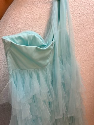 Vestido de fiesta Shein azul verdoso/ turquesa