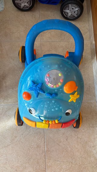 Andador para bebé azul con luces y sonidos