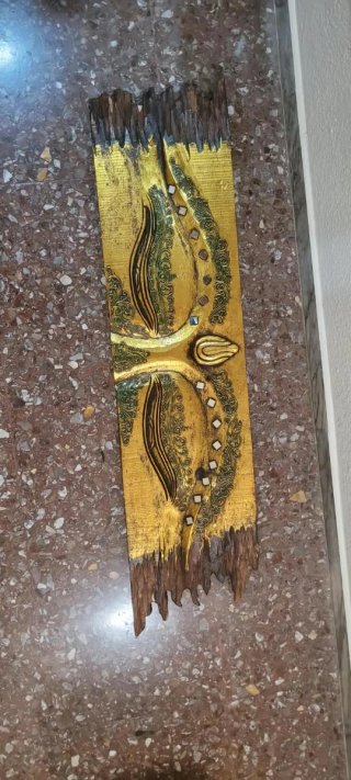 Panel Decorativo Pared Ojos Buda Madera