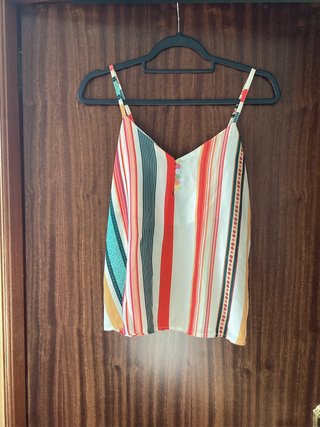 Top tirantes rayas multicolor talla única