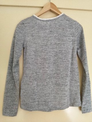 Camiseta gris manga larga con botones Springfield