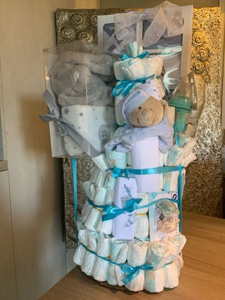 Tarta de pañales para recién nacido