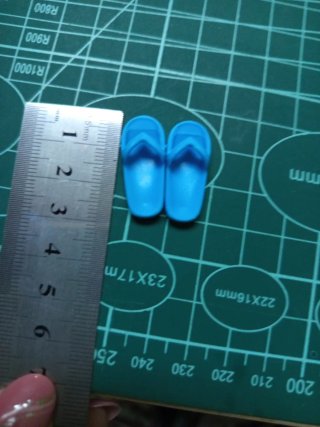 Sandalias para muñeca azules