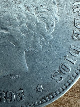 5 Pesetas 1893 Alfonso XIII PGV