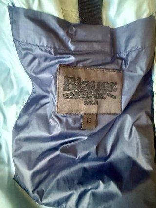 Chaqueta Blauer Plumas Talla M/16, Logo Amarillo
