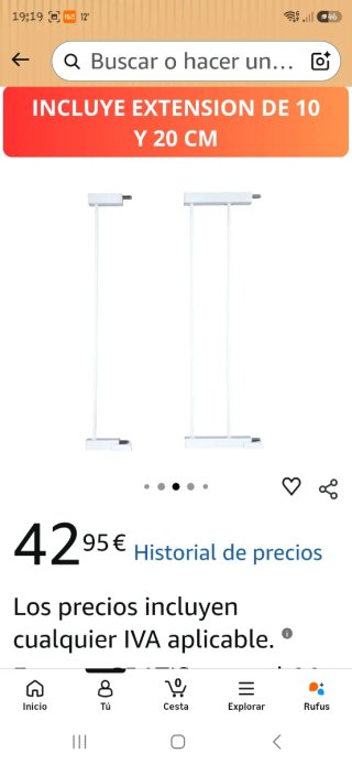Barrera Seguridad Bebé/Mascotas Ajustable