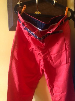 Lote 4 pantalones de tela con pinzas
