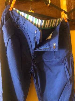 Lote 4 pantalones de tela con pinzas