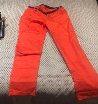 Lote 4 pantalones de tela con pinzas