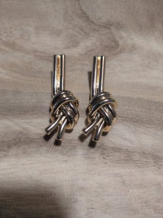 Pendientes Nudo Dorado y Plateado