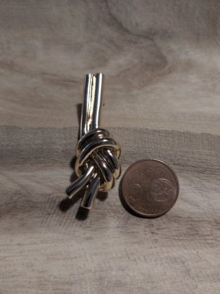Pendientes Nudo Dorado y Plateado