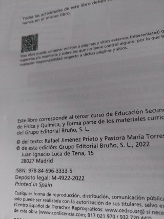 Física y química 3 ESO, Proyecto 5 etapas