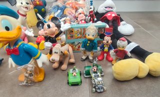 lote figuras muñecos disney goma pvc mickey donald