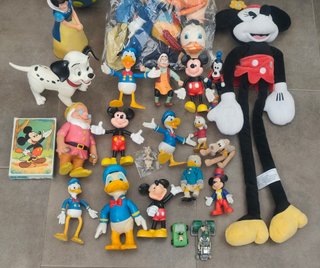 lote figuras muñecos disney goma pvc mickey donald
