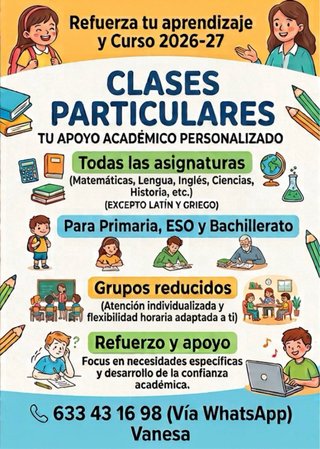 CLASES PARTICULARES CURSO 2026/27