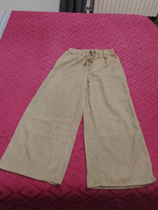 Pantaloni palazzo beige