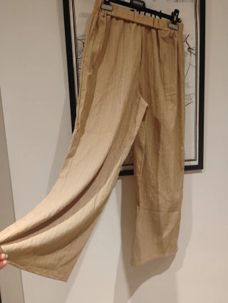 Pantaloni palazzo beige