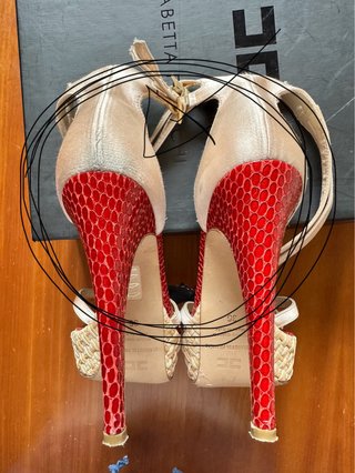 Elisabetta Franchi Sandali Piattaforma Ciliegie