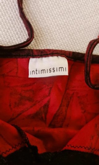Top Corsetto Intimissimi Vintage Y2K Rosso Nero