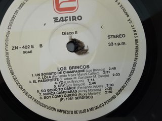 Los Brincos Álbum de Oro 2 LP Vinilo