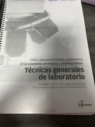 Libro impreso, técnica generales de laboratorio