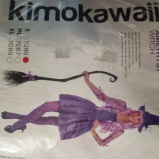Disfraz Bruja Morada Adulta Talla S