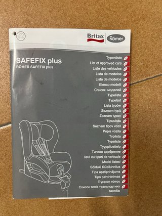 Silla Coche Römer Safefix Plus grupo 1