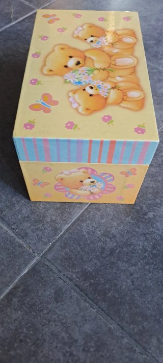Joyero infantil ositos flores mariposas con musica