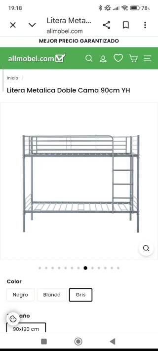 Litera Metálica Doble Cama 90cm