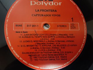 La Frontera Capturados Vivos 2 LP vinilo 1992