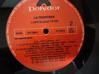 La Frontera Capturados Vivos 2 LP vinilo 1992
