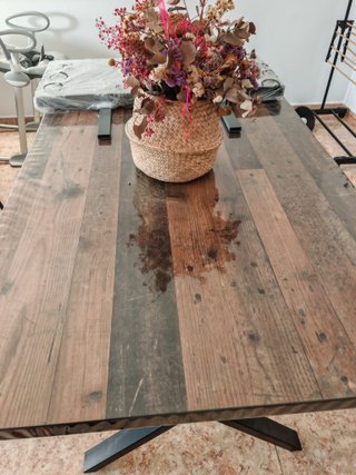 Mesa de comedor madera y metal