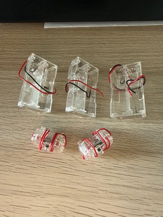Set 3 portapilas AA + 2 interruptores