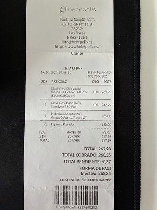 Maxi-Cosi Pebble 360 PRO Casi Nuevo ticket origina