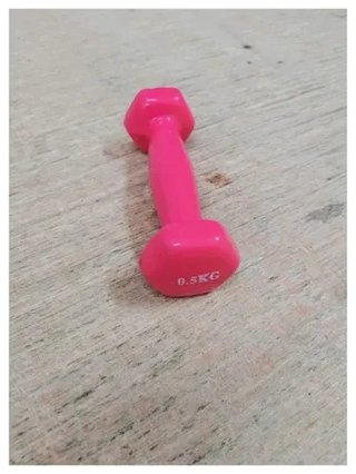 Manubrio Peso Palestra 0.5 Kg Fitness Rosa