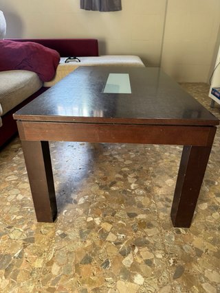 Mesa de centro madera y cristal