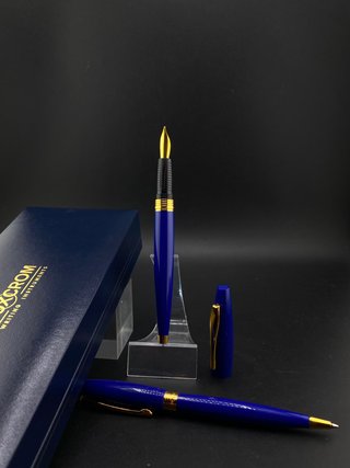 Set Pluma y Bolígrafo Inoxcrom Azul