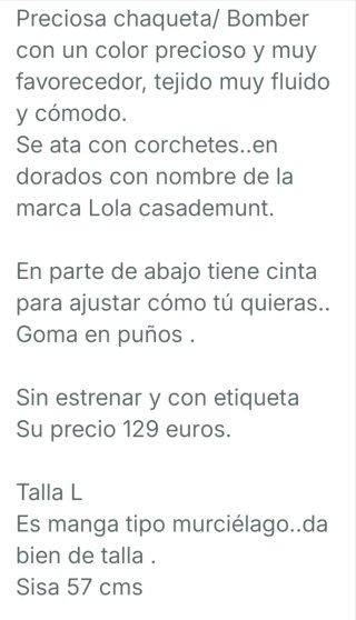 Ocasión hoy Chaqueta Lola Casademunt Azulón