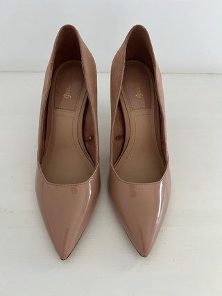 Zapatos tacón Stradivarius rosa empolvado