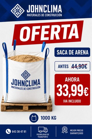 Saca Arena Río 1000KG posibilidad de transporte