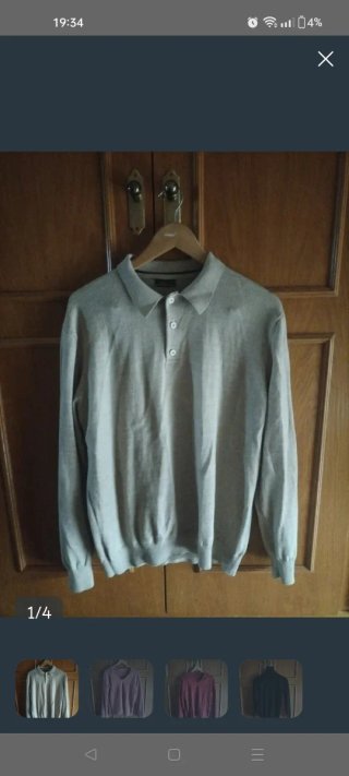 Jersey caqui cuello polo