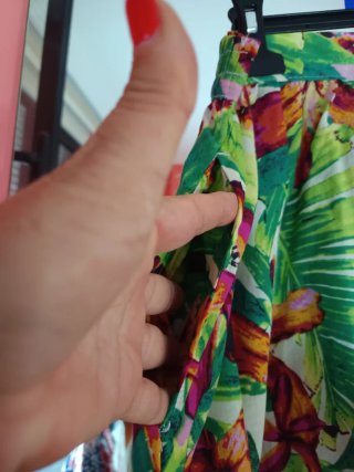 Falda larga estampada floral