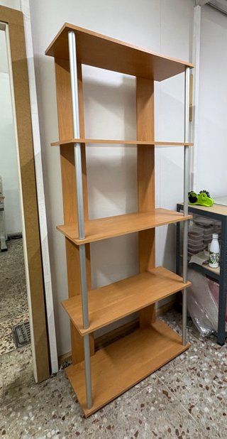 2 Estanterías acabado Madera y Metal 195x80x35