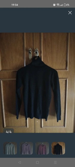 Jersey cuello alto negro