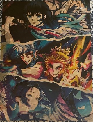 Póster holográfico anime